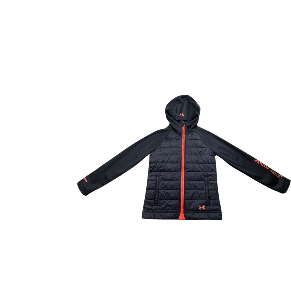 Under Armour‎ Youth Medium ColdGear Infrared Hooded Puffer Jacket Black